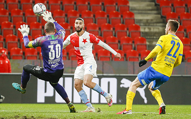 ONLINE: Slavia - Slovácko, v klíčové chvíli bez Baha či Provoda, hraje Sor