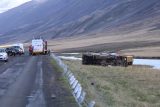 Na Islandu havaroval v pátek autobus s 22 Čechy. Několik zraněných převezl vrtulník do nemocnice