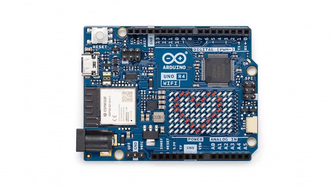 Řízení diodové matice na Arduino UNO R4 Wifi (jinak)