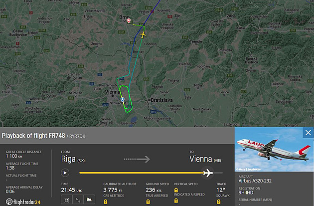 Letadlu Ryanair nešlo přistát ve Vídni kvůli potížím s navigací. Muselo do Brna