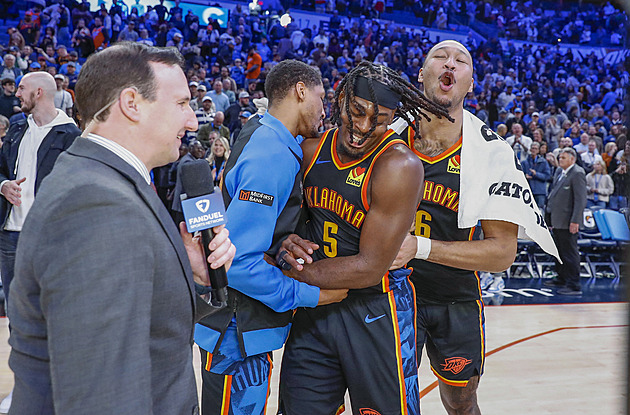 Rozjetou Oklahomu nezastavili ani šampioni. Sérii výher natáhl i Cleveland