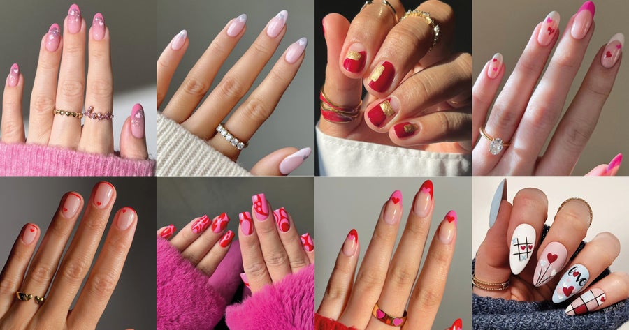 Valentýnská manikúra 2025: 20 nápadů na zamilované nehty a nail art