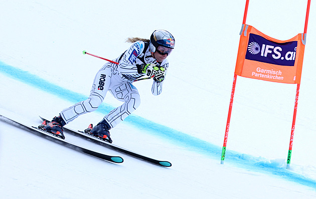 Ledecké se v Garmischi daří, na druhé místo v tréninku navázala pátým