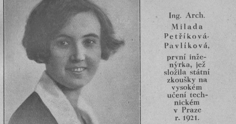 Milada Petříková-Pavlíková byla vůbec první československá architektka